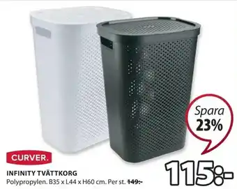 JYSK Infinity Tvättkorg B35xL44xH60cm erbjuda