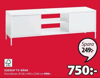 JYSK Egerup TV- Bänk erbjuda