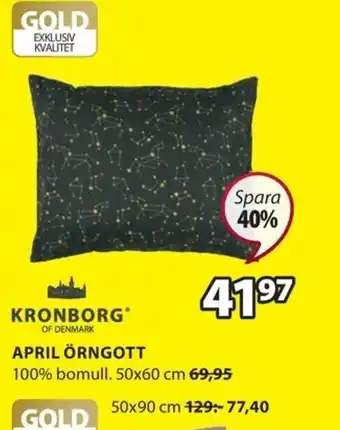 JYSK Kronborg April Orngott 80x90cm erbjuda