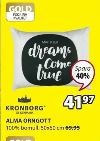 JYSK Kronborg Alma Örngott 50x60 cm erbjuda