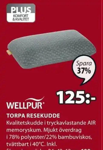 JYSK Wellpur Torpa Resekudde erbjuda