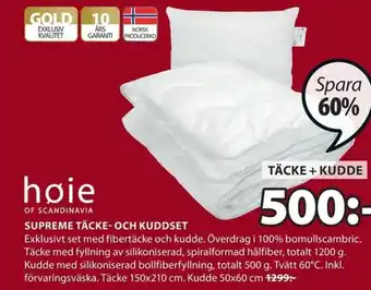 JYSK Hoie Supreme Täcke-Och Kuddset erbjuda