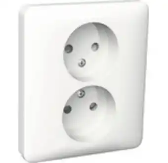 Vägguttag schneider electric exxact 2-vägs, ojordat, vit, 1820294