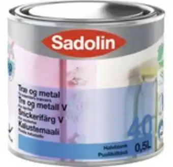 Snickerifärg sadolin v halvblank vit 0,5l