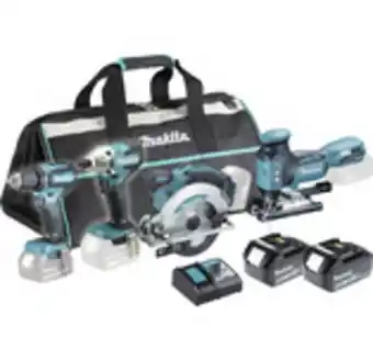 Hornbach Verktygspaket makita dlx4163tx1 4 maskiner 2 st 5.0 ah batterier + laddare dc18rc i tygväska erbjuda