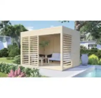 Hornbach Paviljong bertilo unico 2 inkl. golv 7,9m² 337x234cm natur erbjuda