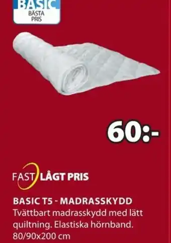 JYSK Fast Lägt Pris Basic T5-Madrasskydd erbjuda