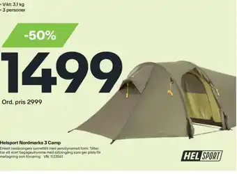 XXL Helsport Nordmarka 3 Camp erbjuda