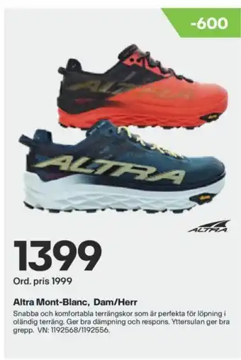 XXL Altra Mont-Blanc, Dam/Herr erbjuda