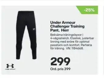 XXL Under Armour Challenger Training Pant, Herr erbjuda