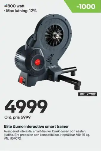 Elite Zumo Interactive Smart Trainer