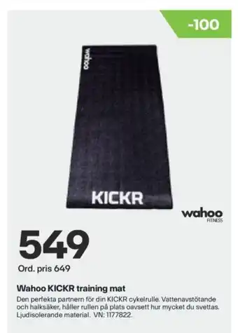 XXL Wahoo KICKR Training Mat erbjuda