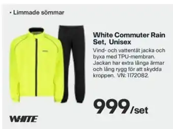 XXL White Commuter Rain Set, UNisex erbjuda