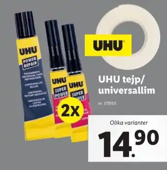 Lidl UHU Tejp/Universallim erbjuda