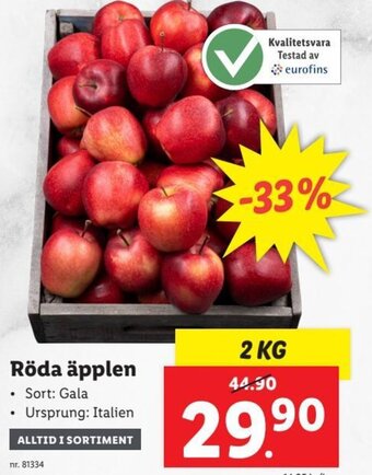 Lidl Röda äpplen erbjuda