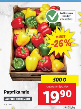 Lidl Paprika Mix erbjuda