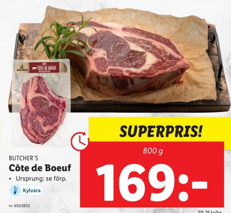 Côte de Boeuf erbjudande hos Lidl