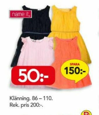 Bo Ohlsson Name It Klänning erbjuda