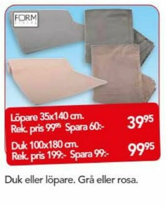 Bo Ohlsson Form Living Dukar erbjuda