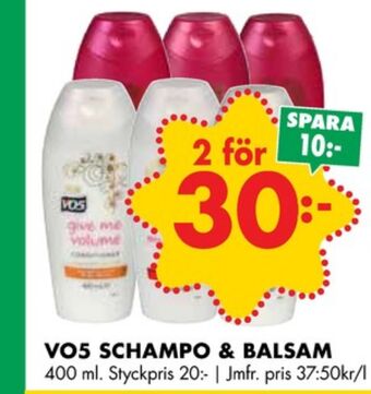 ÖoB Vo5 balsam erbjuda