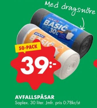 ÖoB Saplex avfallspåsar erbjuda
