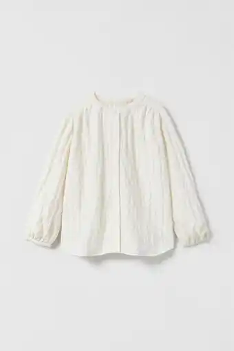 ZARA Textured top with gathered detail erbjuda