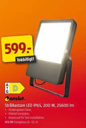 Jula Strålkastare LED IP65, 200W, 25600 lm erbjuda