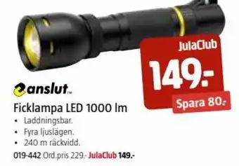 Jula Ficklampa LED 1000 lm erbjuda