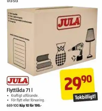 Jula Flyttlåda 71 l erbjuda