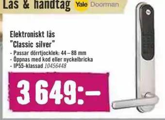 Hornbach Elektronisk Lås Classic Silver erbjuda