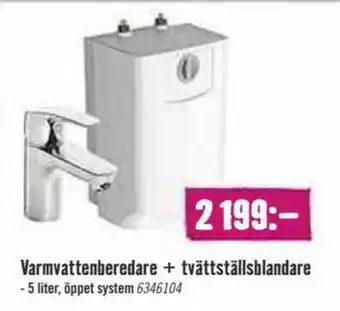 Varmattenberedare + Tvättställsblandare