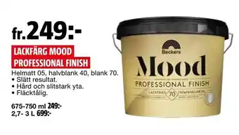 Bauhaus Lackfärg mood professional finish erbjuda