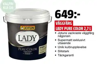 Väggfärg lady pure color 2,7 l