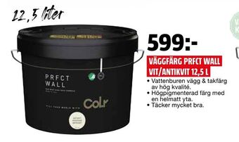 Bauhaus Väggfärg prfct wall vit/antikvit 12,5 l erbjuda