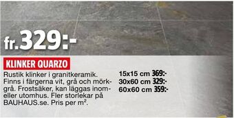 Bauhaus Klinker quarzo erbjuda