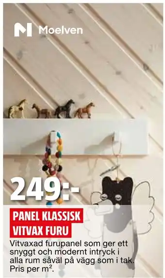 Panel klassisk vitvax furu