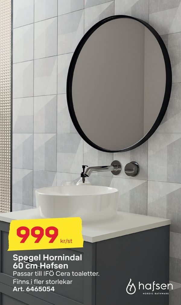 Byggmax Spegel hornindal 60 cm hafsen erbjuda