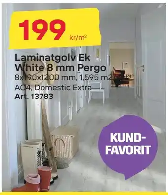 Laminatgolv ek white 8 mm pergo