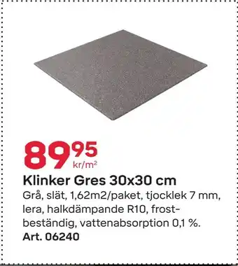 Klinker gres 30x30 cm
