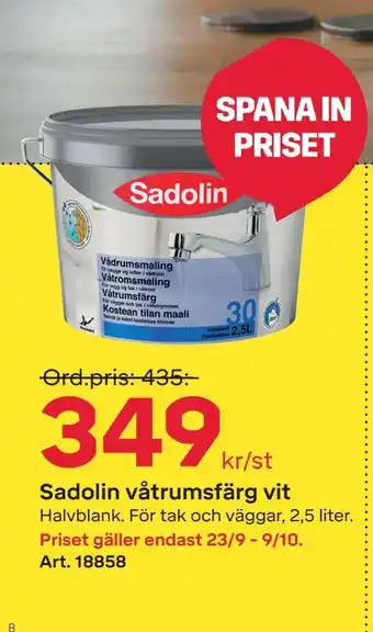 Sadolin våtrumsfärg vit