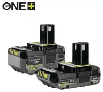 Clas Ohlson Ryobi batterier one+ compact 18 v 2,0 ah / 4,0 ah rb18242x erbjuda