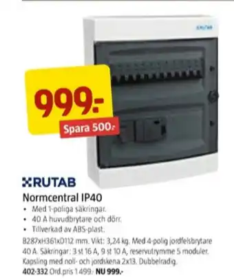 Jula Rutab normcentral erbjuda