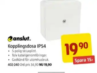 Jula Anslut kopplingsdosa erbjuda