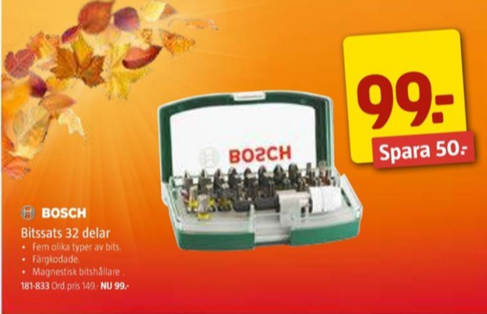 Jula Bosch bitsset erbjuda