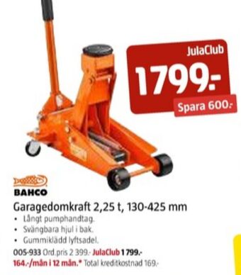 Jula Bahco domkraft erbjuda