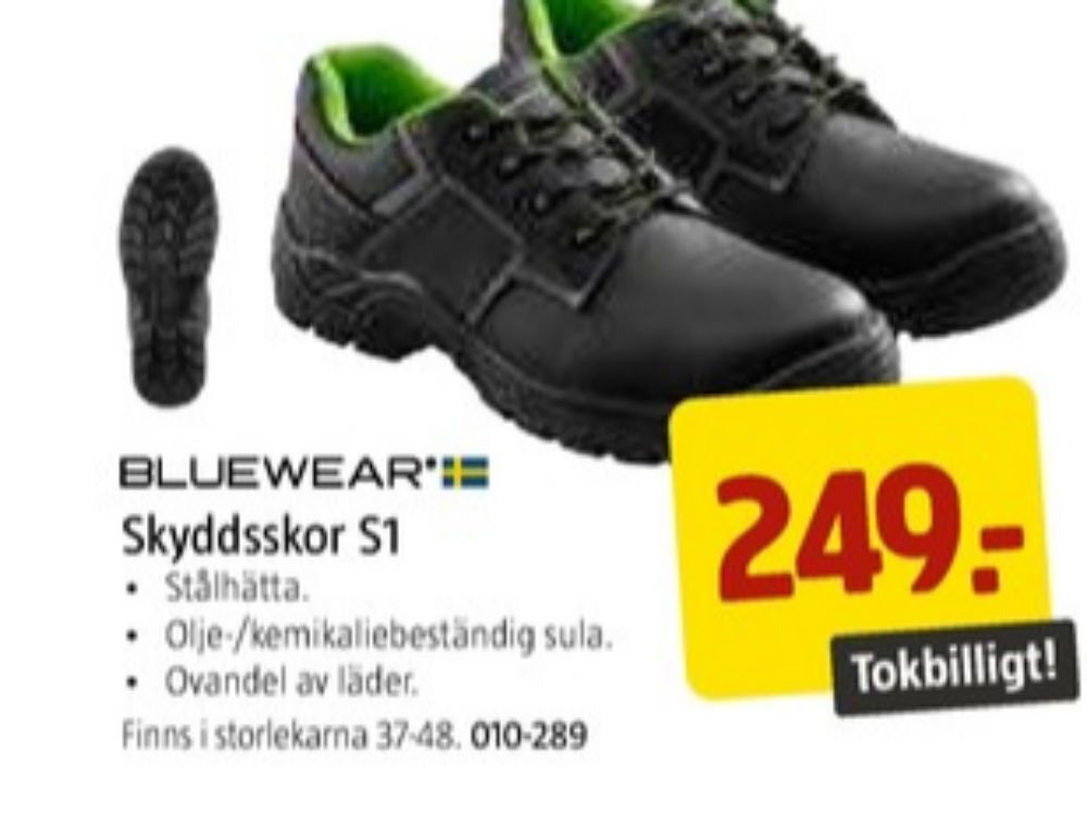 Jula Bluewear säkerhetsskor erbjuda