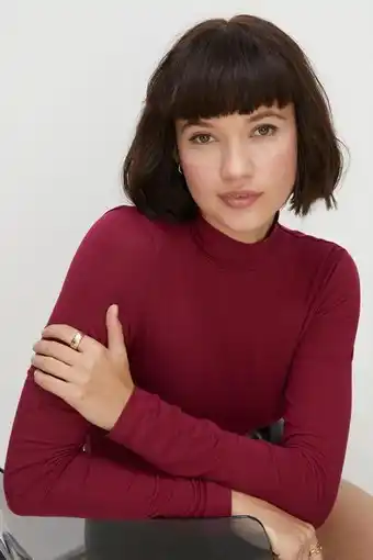 Oasis Jersey funnel neck long sleeve top erbjuda