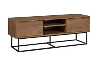 Furniturebox Cobijon tv-bänk 140 cm mörkbrun/svart erbjuda