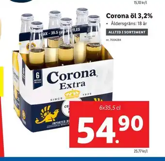 Lidl Corona öl 3,2% erbjuda