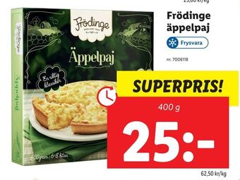Lidl Frödinge äppelpaj erbjuda